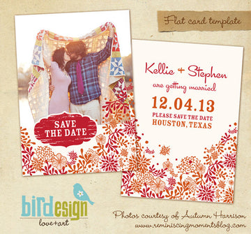 Save the date digital template for photographers
