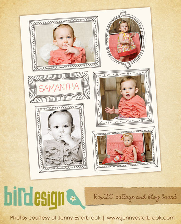16x20 collage & blog board | Baby portraits