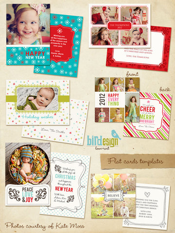 Holiday Photocards Bundle | Colorful cards