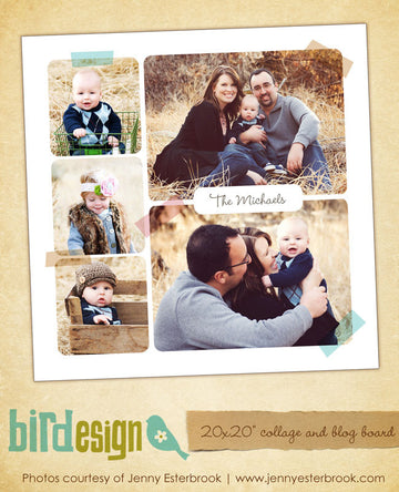 20x20 collage & blog board | Family trips