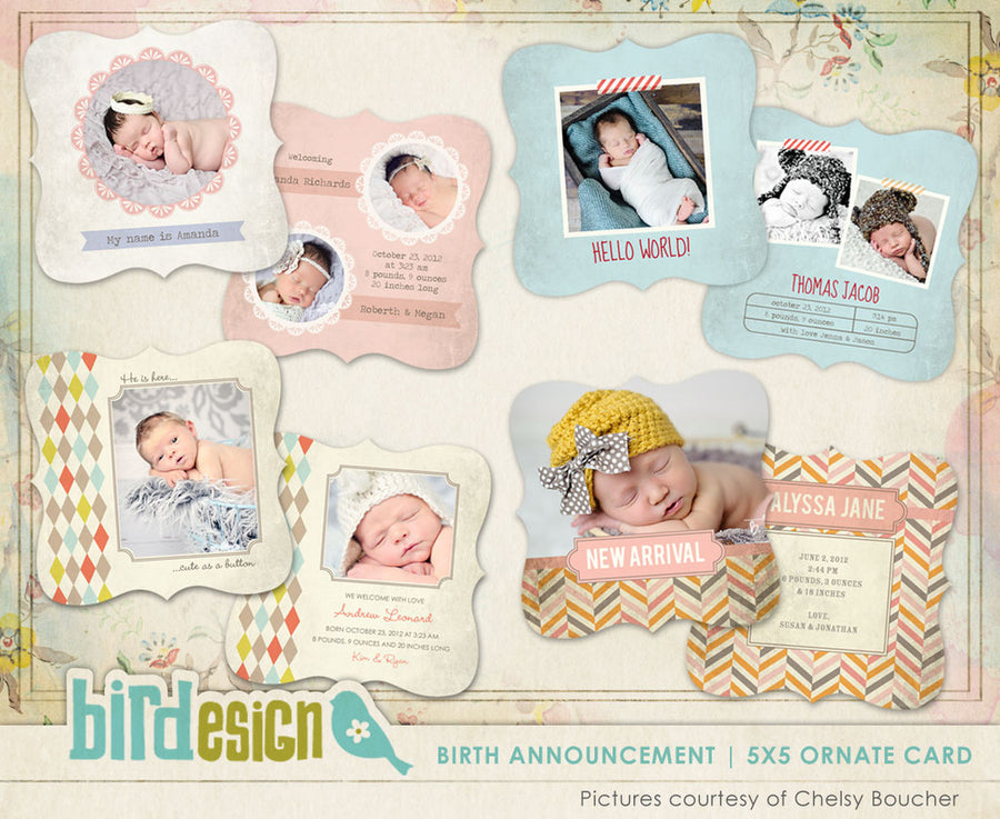 Birth Announcements Bundle | Baby paradise
