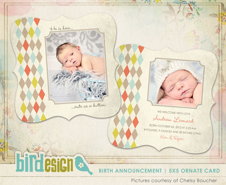 Birth Announcement | Little button