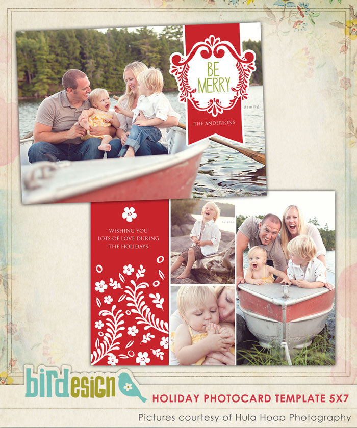 Holiday Photocard Template | Merry Family