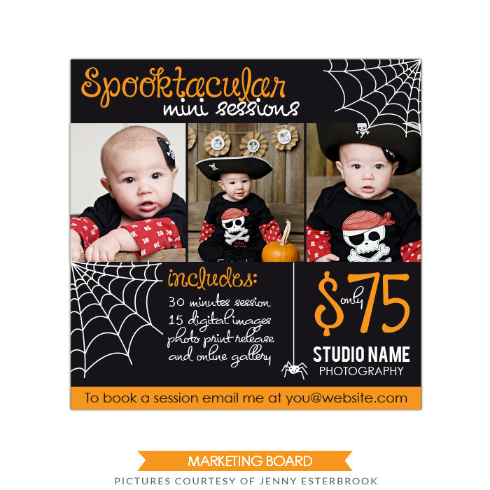 Photography Marketing board | Spooktacular kids