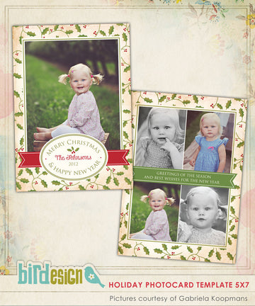 Holiday Photocard Template | Sweet Mistletoe