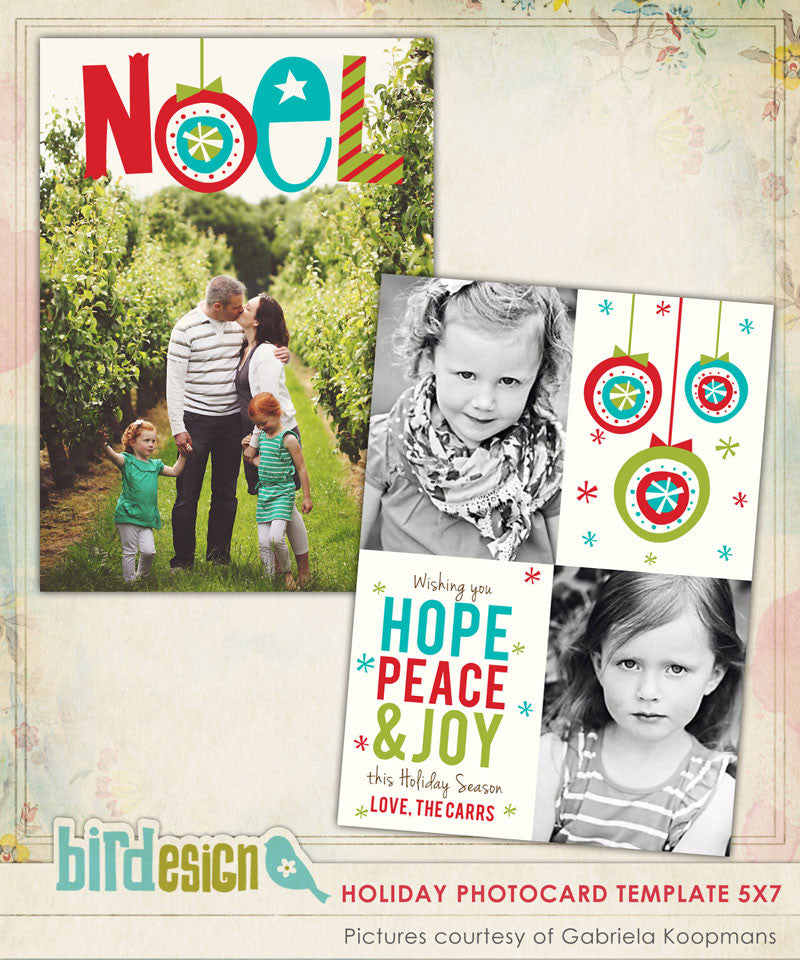 Holiday Photocard Template | Noel