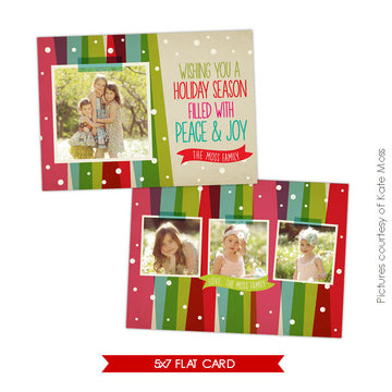 Holiday Photocard Template | Christmas Rainbow