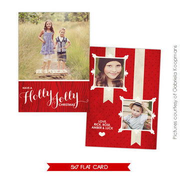 Holiday Photocard Template | Holly Kids
