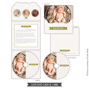 Luxe DVD case and DVD label | Sweet chevron