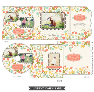 Luxe DVD case and DVD label | French garden