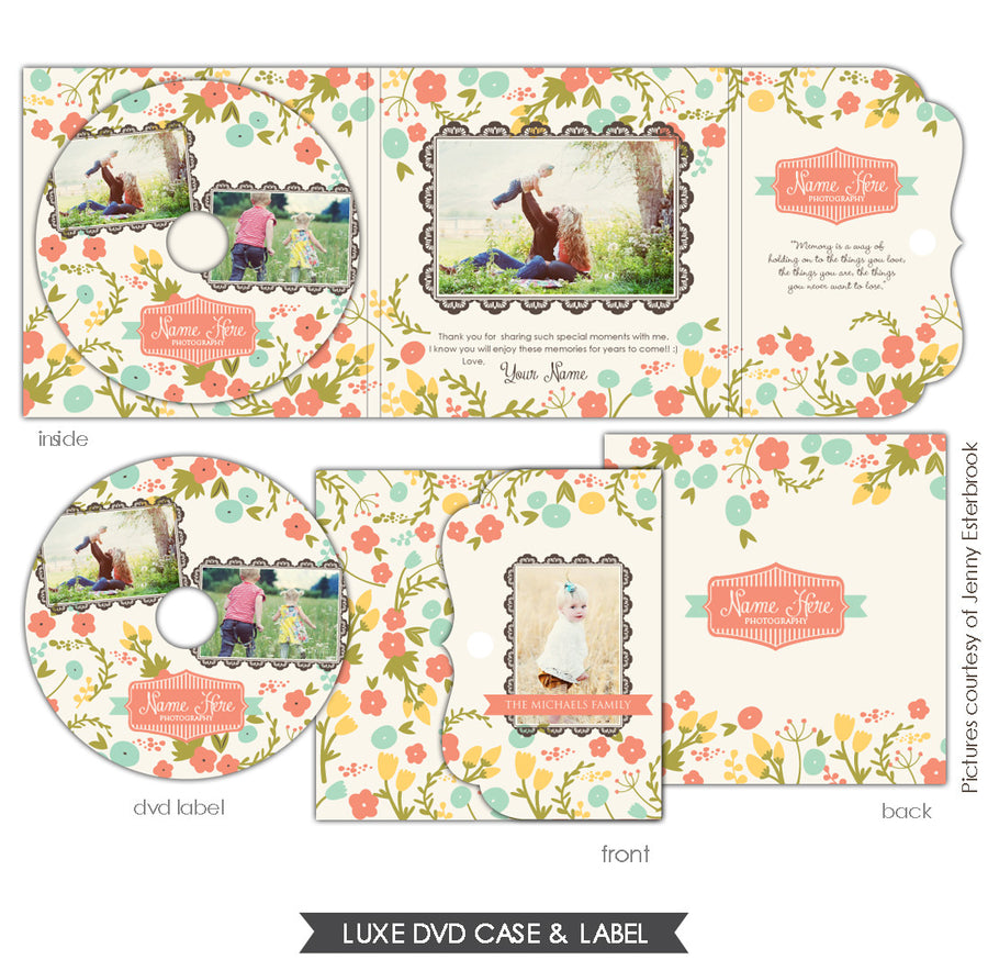 Luxe DVD case and DVD label | French garden