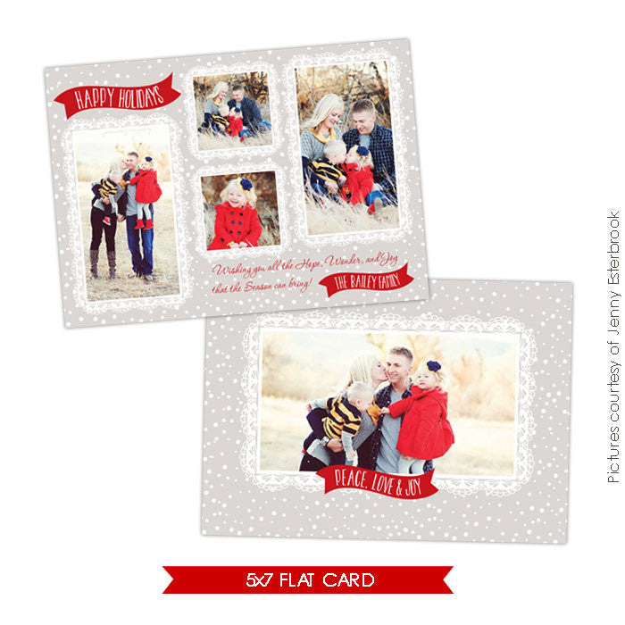 Holiday Photocard Template | Snowy day