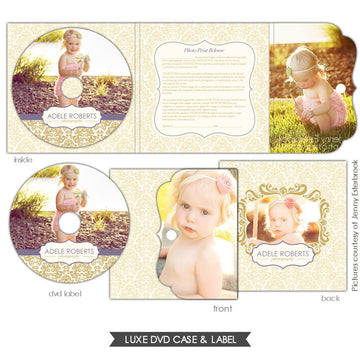 Luxe DVD case and DVD label | Purple & Gold