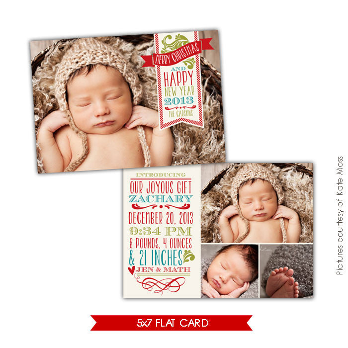 Holiday Birth Announcement Template | Christmas dream