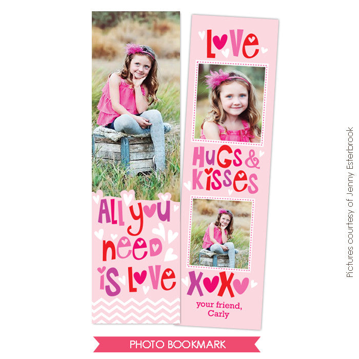 Valentine Bookmark template | Crazy friends