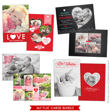 Valentine Birth Announcements Bundle | Love surprises