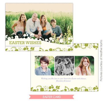 Easter photo card | Spring grass