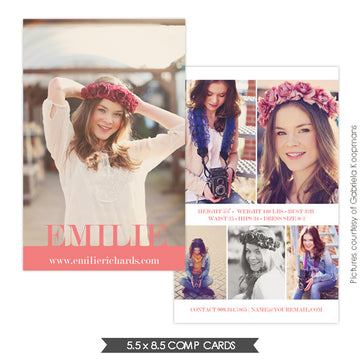 Modeling Comp Card |  Emilie