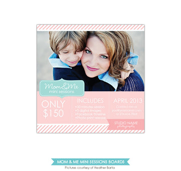 Photography Marketing board | Pink stripes