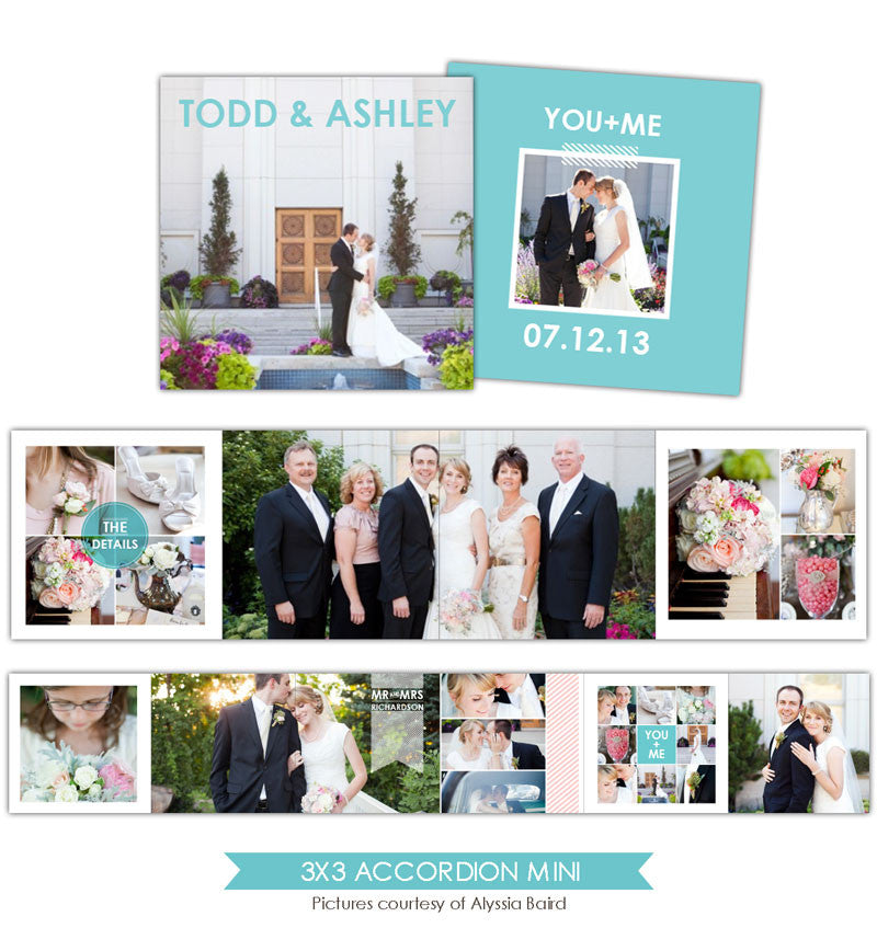 Wedding accordion mini 3x3 | Clean Style