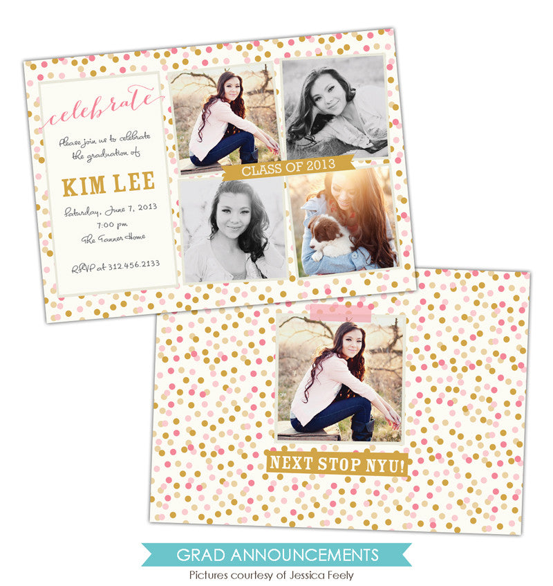 Grad announcement | Confetti celebration