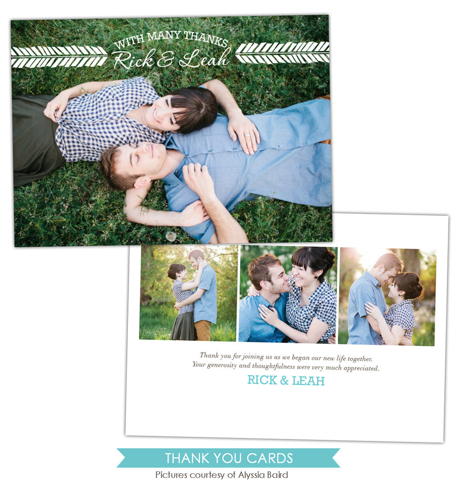 Wedding Thank You Card | White banner
