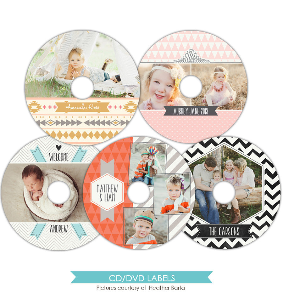 CD labels set | Charming memories