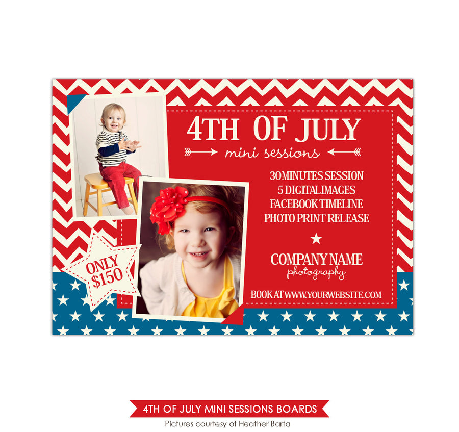 4th of July Marketing board | Red and blue