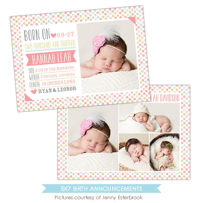 Birth Announcement | Candy dots