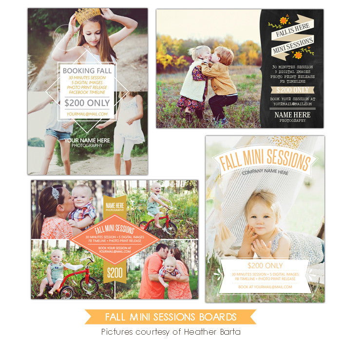 Photography Marketing boards | Fall is here