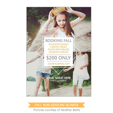 Photography Marketing board | Booking fall
