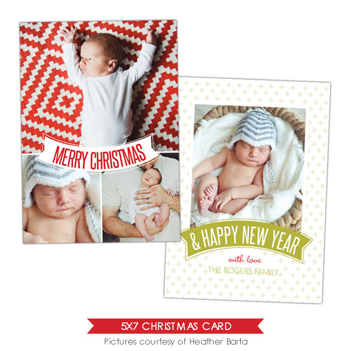 Christmas Photocard Template | White label