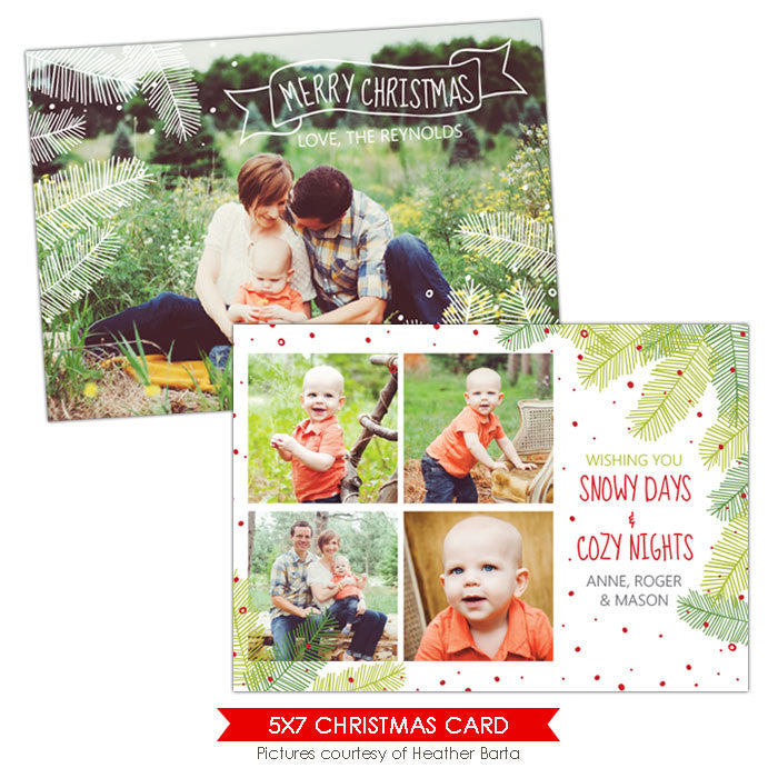 Christmas Photocard Template | Christmas tree
