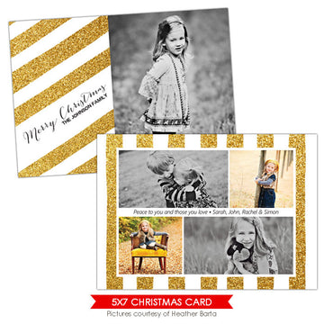 Christmas Photocard Template | Shining