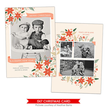 Christmas Photocard Template | Christmas gardens