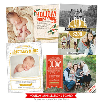 Photography Marketing boards | Holiday Love Minis