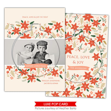 Christmas Luxe Pop Card Template | Garden circle