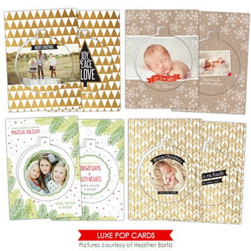 Christmas Luxe Pop Card Templates | Modern trees