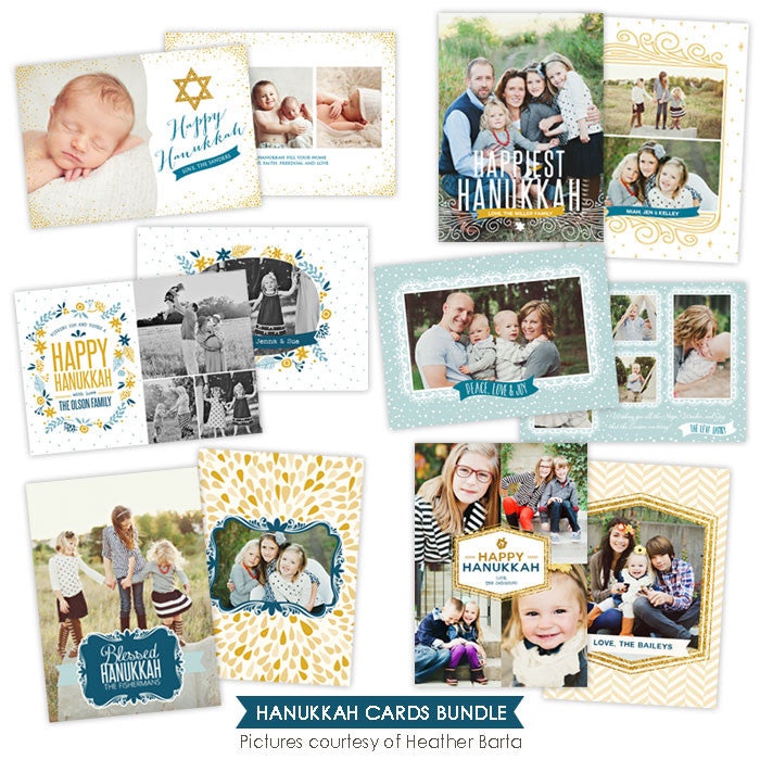 Hanukkah Photocards Bundle | Hanukkah Lights