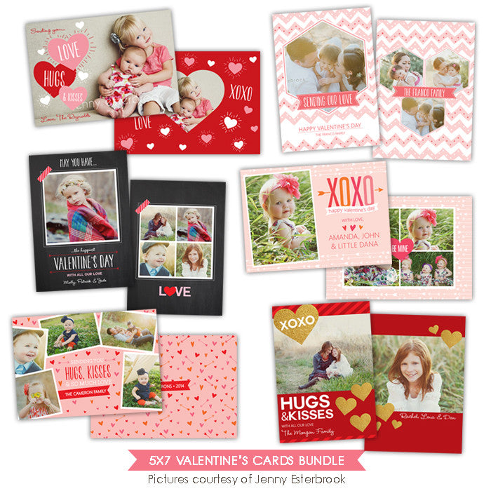 Valentine Photocards Bundle | Chic hearts
