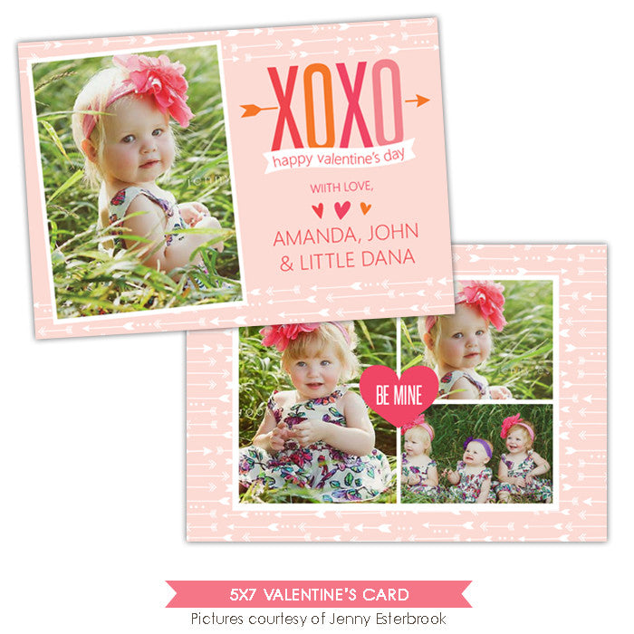 Valentine Photocard Template | Colorful Xoxo