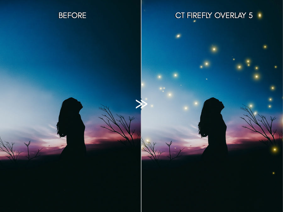 30 Dreamy Firefly Photo Overlays