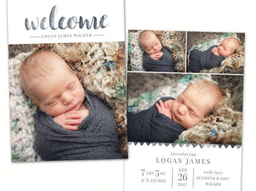 Birth Announcement - 5x7 Card - os66