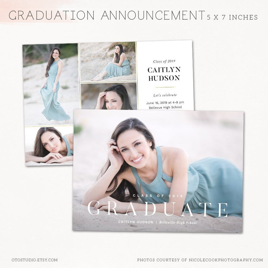 Graduation Announcement - 5x7 Card - os109