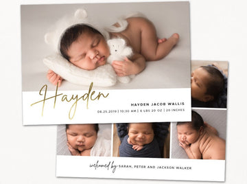 Birth Announcement - 5x7 Card - os83