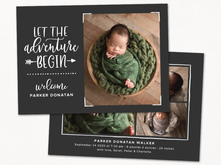 Birth Announcement - 5x7 Card - os77