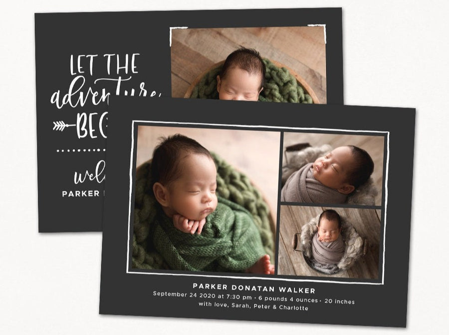 Birth Announcement - 5x7 Card - os77