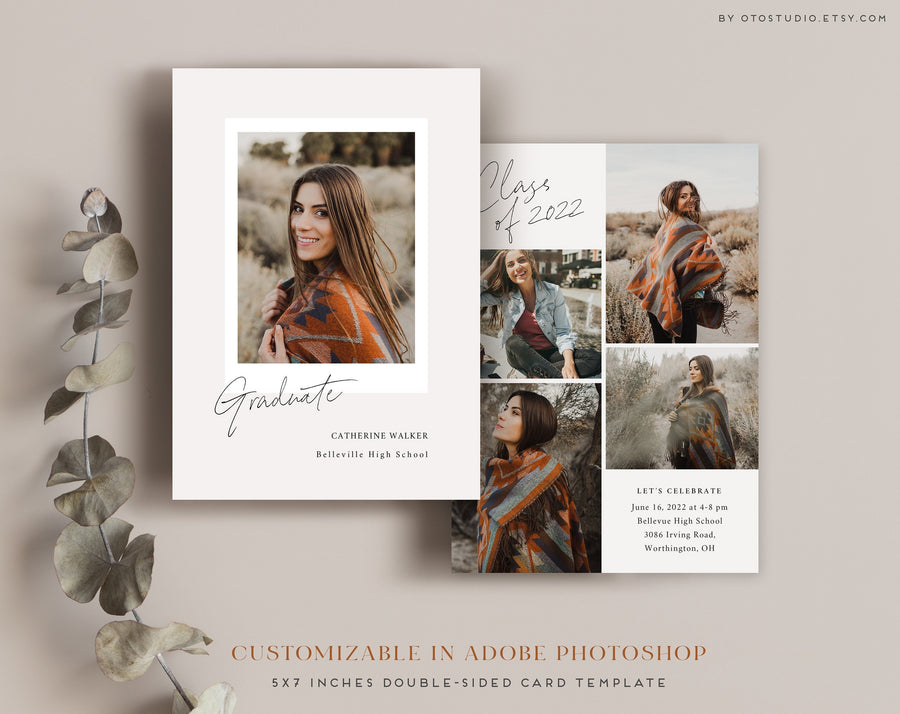 Graduation Announcement - 5x7 Card - os123