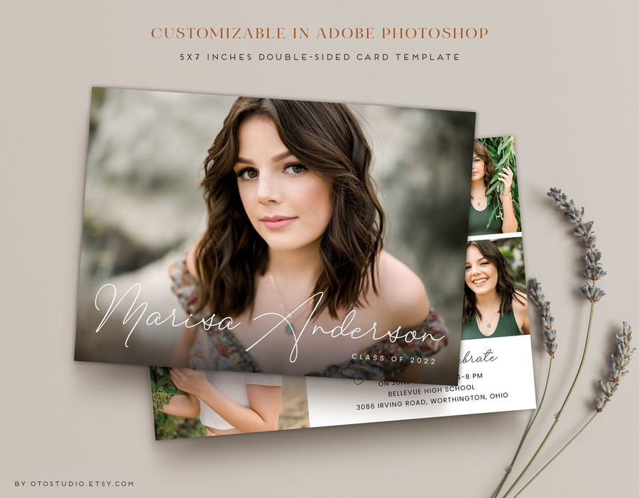 Graduation Announcement - 5x7 Card - os145