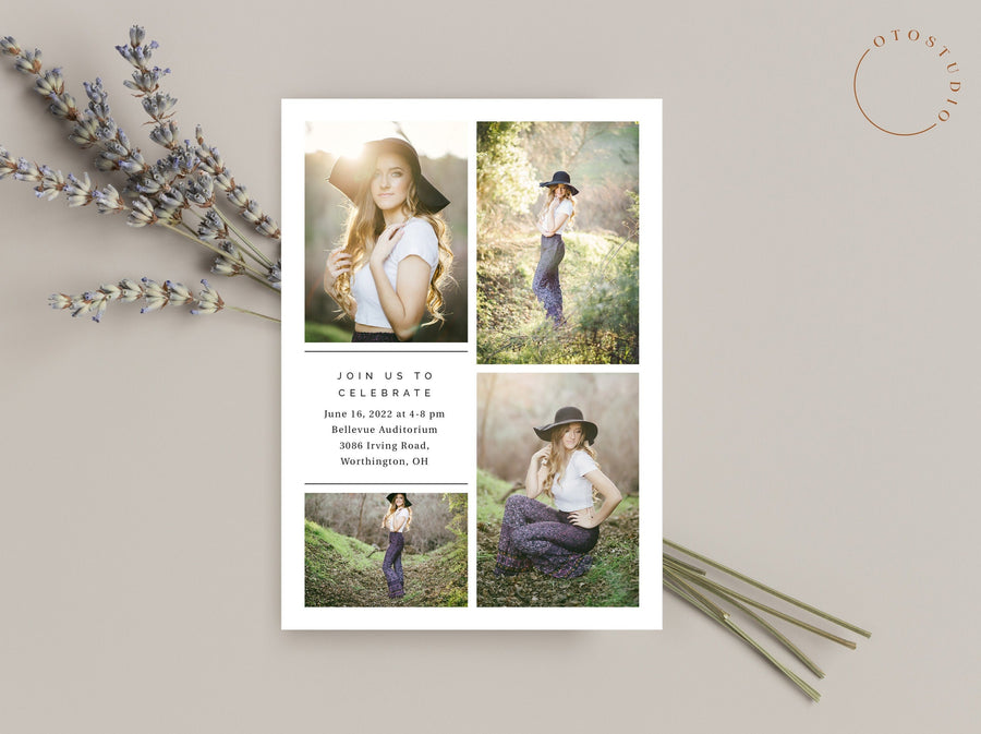 Graduation Announcement - 5x7 Card - os114